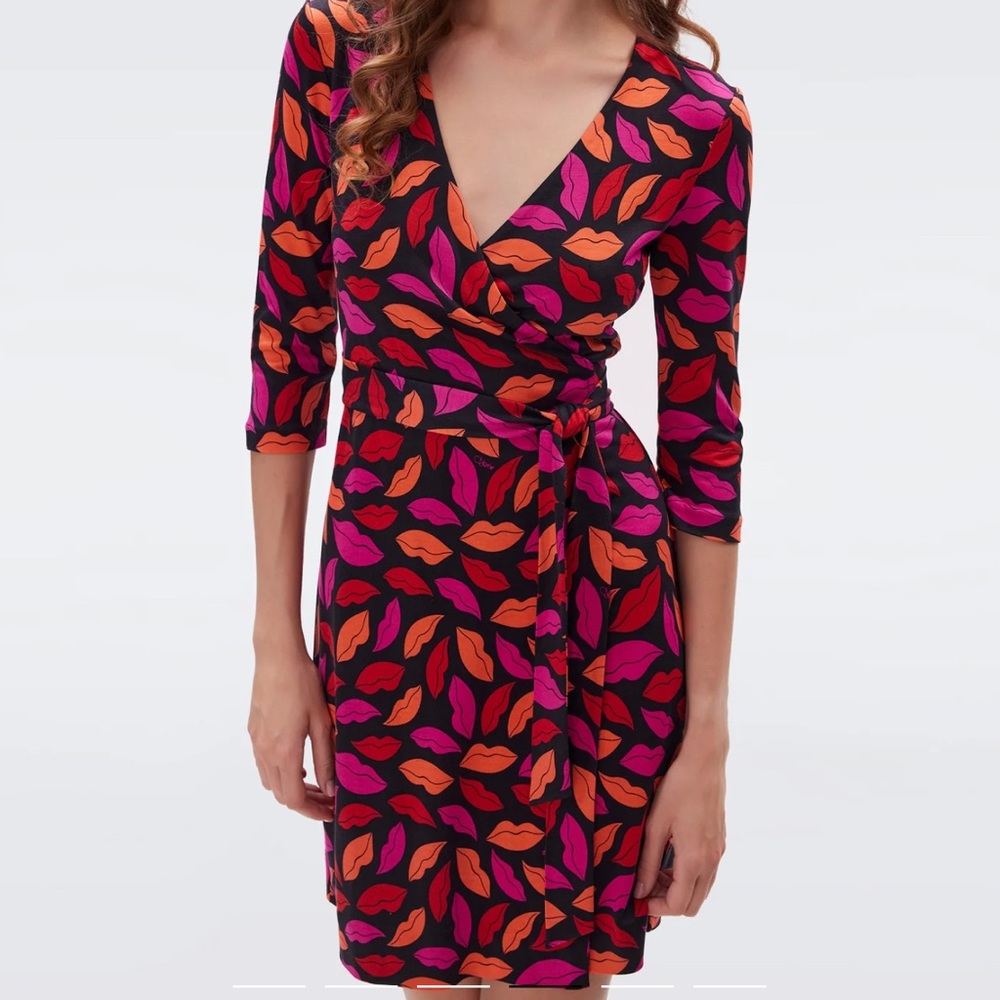 cover shot just for full view dress is RED DvF wrap style dress